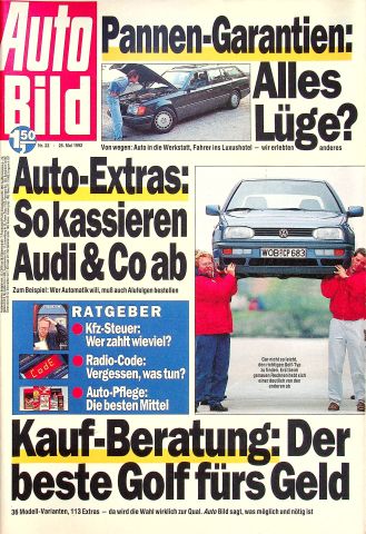 Deckblatt Auto Bild (22/1992)